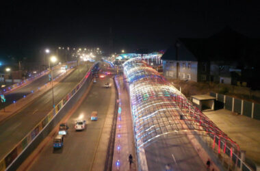 A beautifully lit night view of Abakaliki, the capital of Ebonyi State, featuring modern infrastructure and urban development – highlighting the richest local government in Ebonyi State.