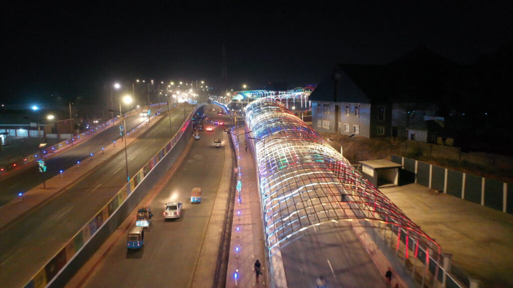 A beautifully lit night view of Abakaliki, the capital of Ebonyi State, featuring modern infrastructure and urban development – highlighting the richest local government in Ebonyi State.