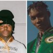Side-by-side comparison of Nigerian music artists Asake and Zinoleesky, showcasing their careers, net worth, and achievements