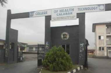 Entrance gate of College of Health Technology, Calabar, Cross River State.