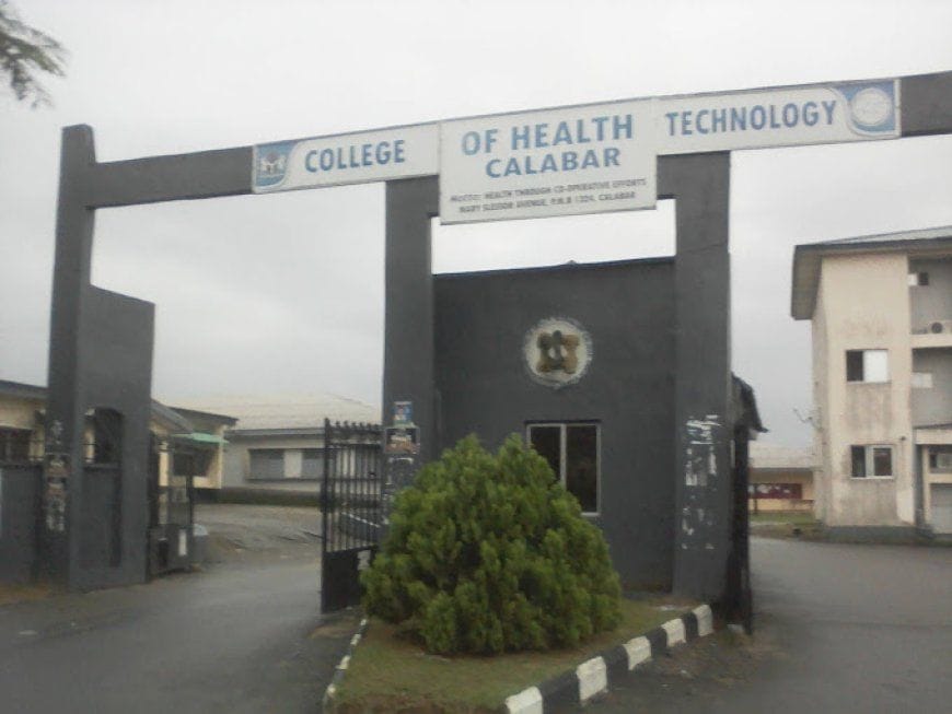 Entrance gate of College of Health Technology, Calabar, Cross River State.