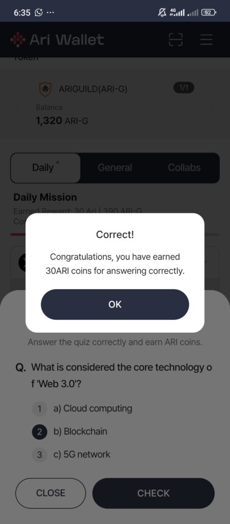Ari Wallet Today's Daily Quiz Answers
