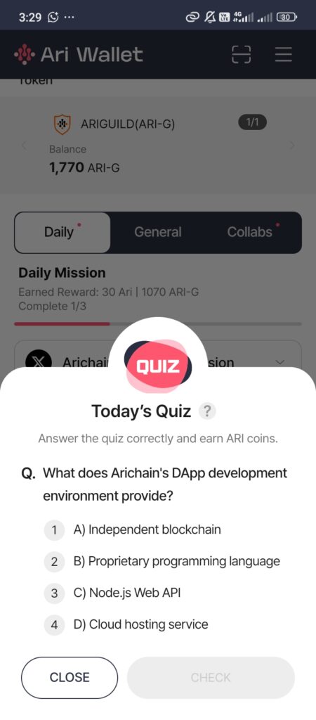 ARI Wallet Daily Quiz Answer Today