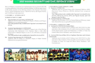 NSCDC Recruitment Form Portal 2025